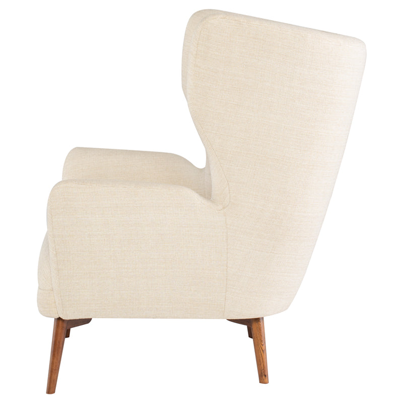 Klara Sand Fabric Seat Walnut Stained Ash Legs Occasional Chair | Nuevo - HGSC103