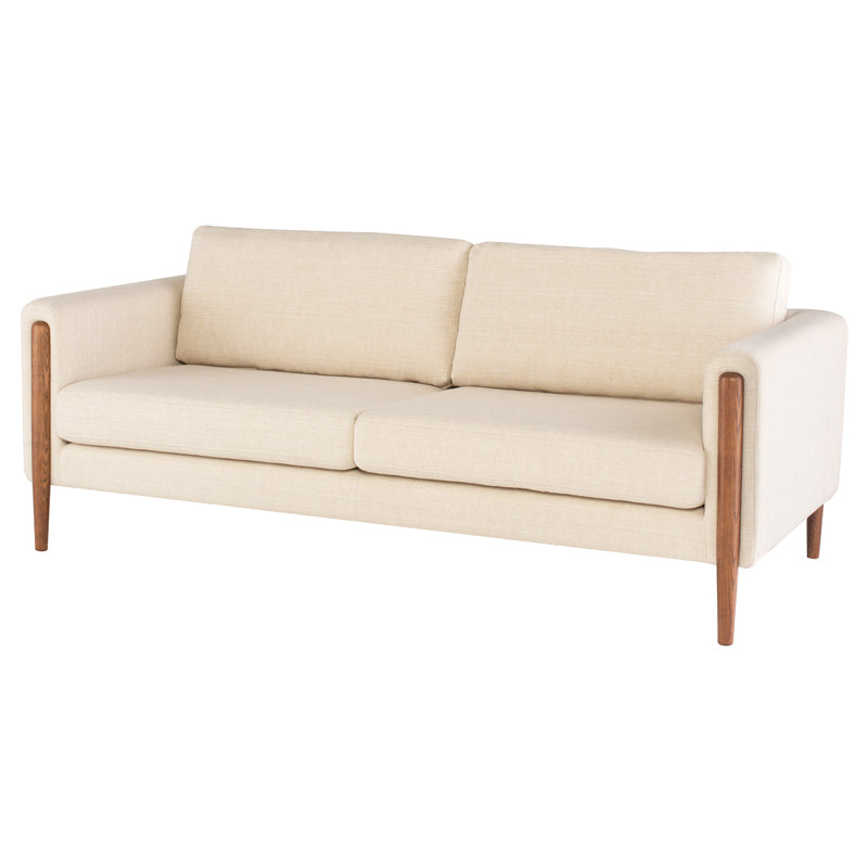 Steen Sand Fabric Seat Walnut Stained Ash Legs Sofa | Nuevo - HGSC135
