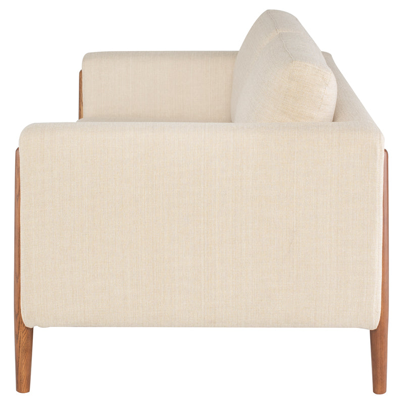 Steen Sand Fabric Seat Walnut Stained Ash Legs Sofa | Nuevo - HGSC135