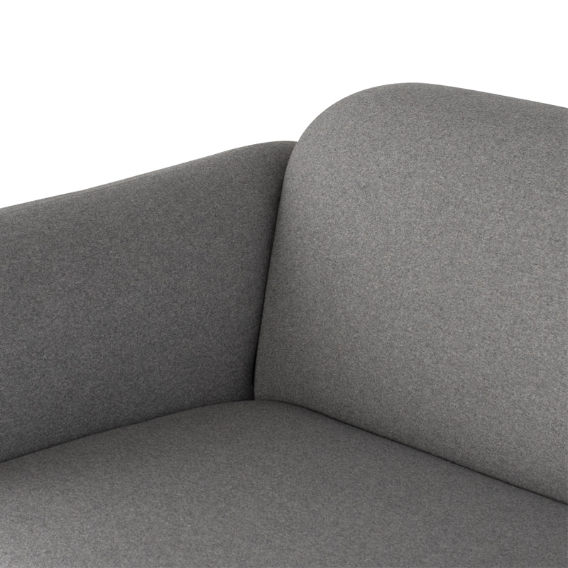 Benson Light Grey Fabric Seat Matte Black Legs Sofa | Nuevo - HGSC215