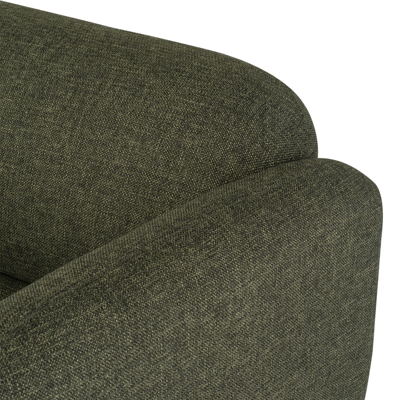 Benson Hunter Green Tweed Seat Matte Black Legs Occasional Chair | Nuevo - HGSC380