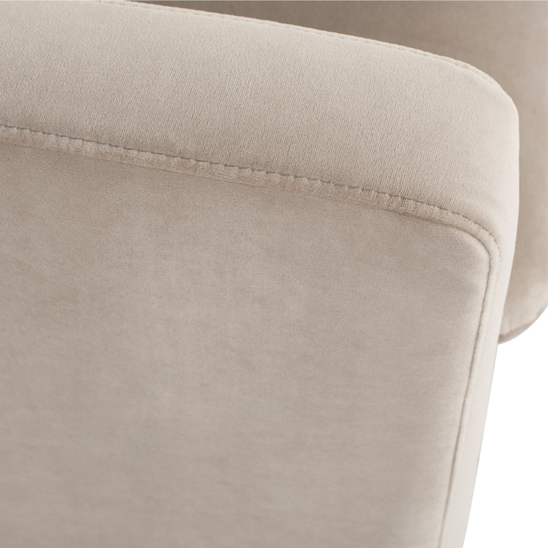 Anders Nude Velour Seat Brushed Gold Legs Sofa | Nuevo - HGSC568