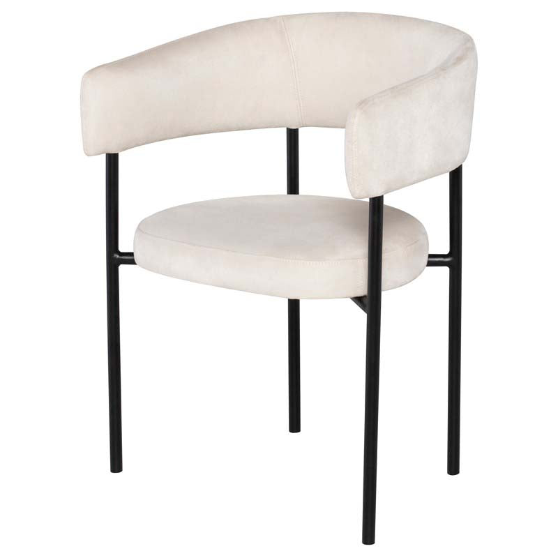 Nuevo Cassia Dining Chair - Champagne Microsuede
