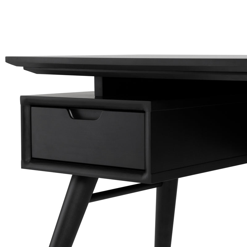Carel Black Ash Desk | Nuevo - HGST153