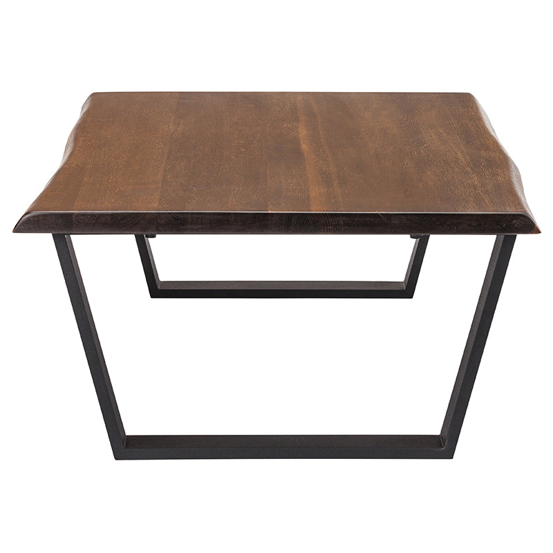 Versailles Seared Oak Top Matte Black Legs Coffee Table | Nuevo - HGSX204