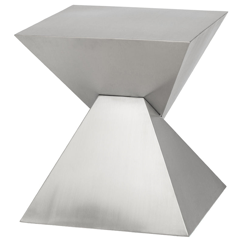 Giza Steel Brushed Stainless Top Brushed Stainless Base Side Table | Nuevo - HGSX365