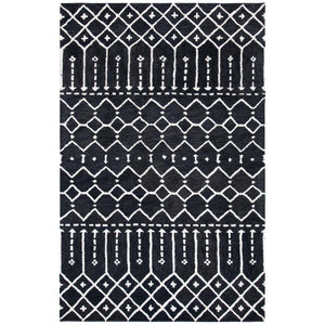 Safavieh Himalaya Rug Collection HIM903H - Dark Grey / Ivory