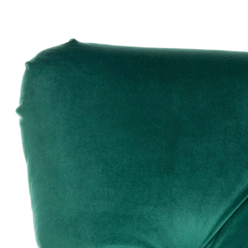 Safavieh Colin Tufted Club Chair - Emerald / Espresso