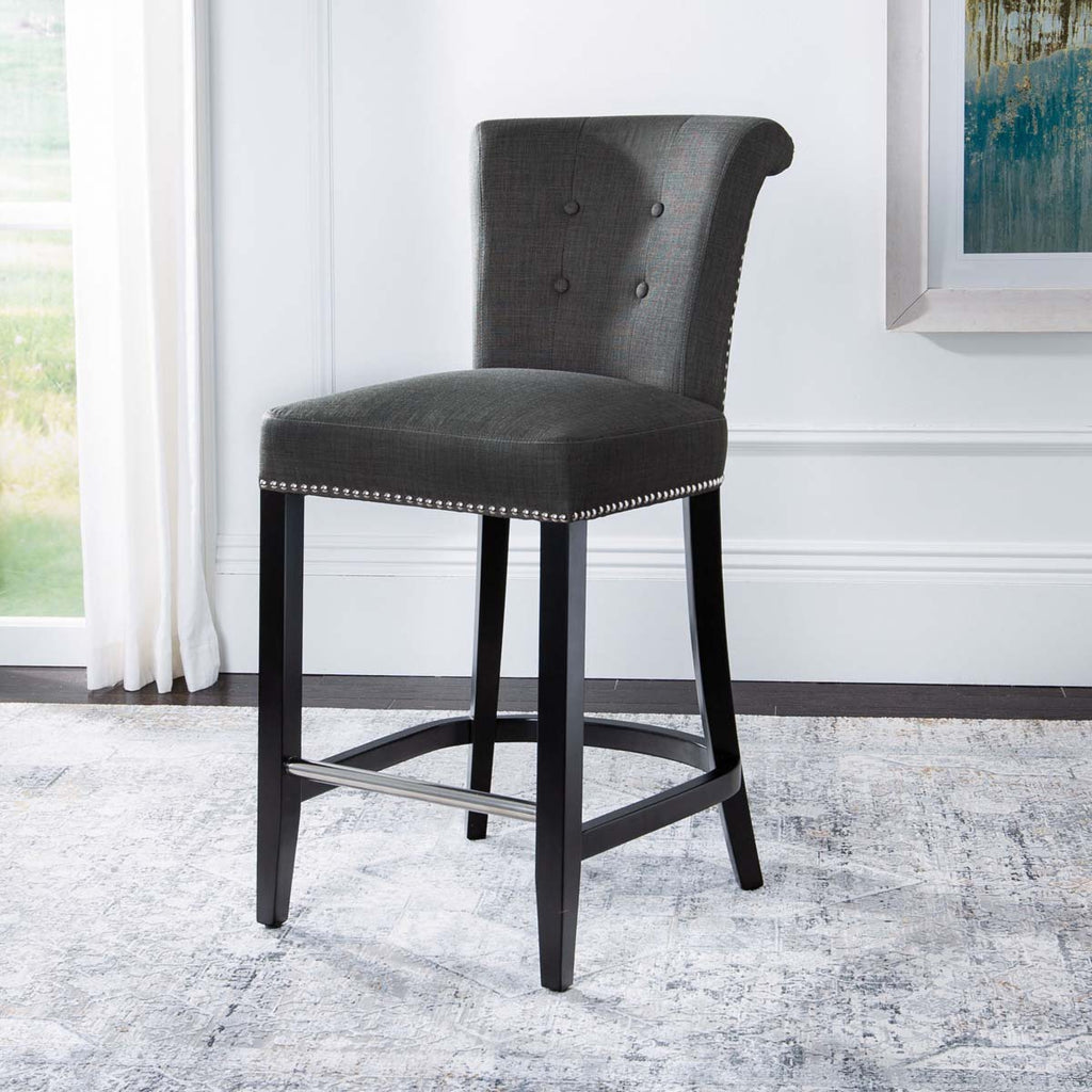 Safavieh Addo Ring Counter Stool - Charcoal