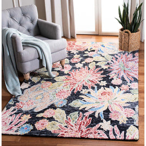 Safavieh Jardin Rug Collection JAR251H - Charcoal / Red