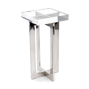 Polished Nickel And Crystal Martini Table | John-Richard - JFD-0168