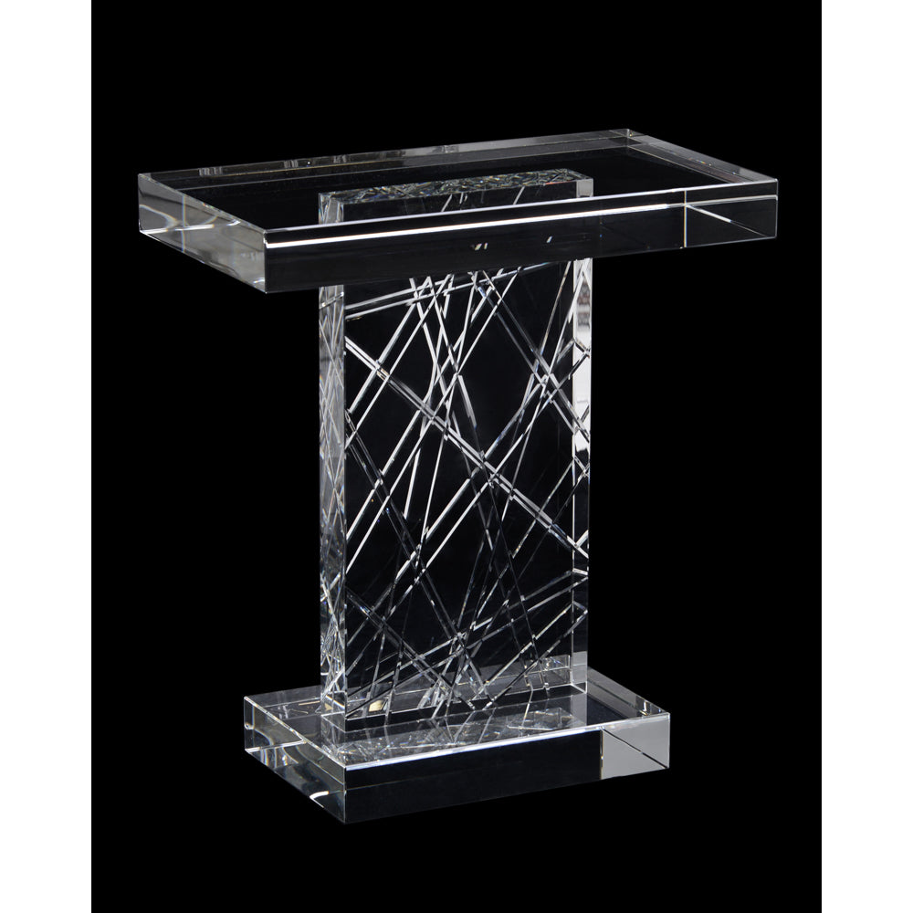 Etched Crystal Accent Table | John-Richard - JFD-0228
