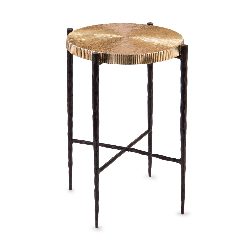 Black Oxidized And Gold Accent Table | John-Richard - JRA-10139