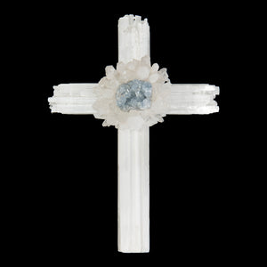 Selenite Cross With Celestite | John-Richard - JRA-10382