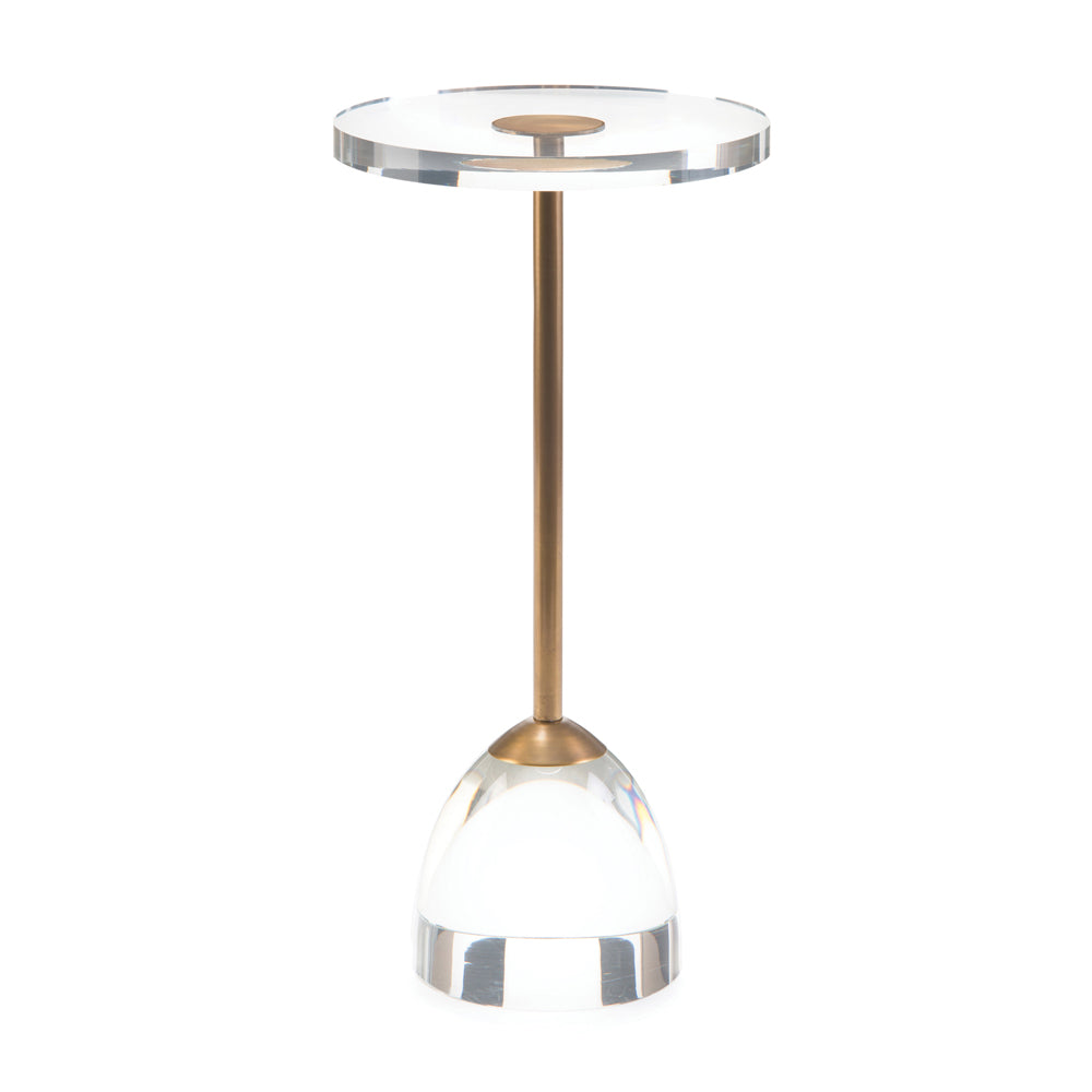 Brass And Acrylic Martini Side Table | John-Richard - JRA-10459