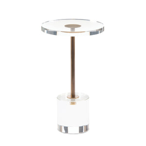 Brass And Acrylic Martini Side Table | John-Richard - JRA-10461