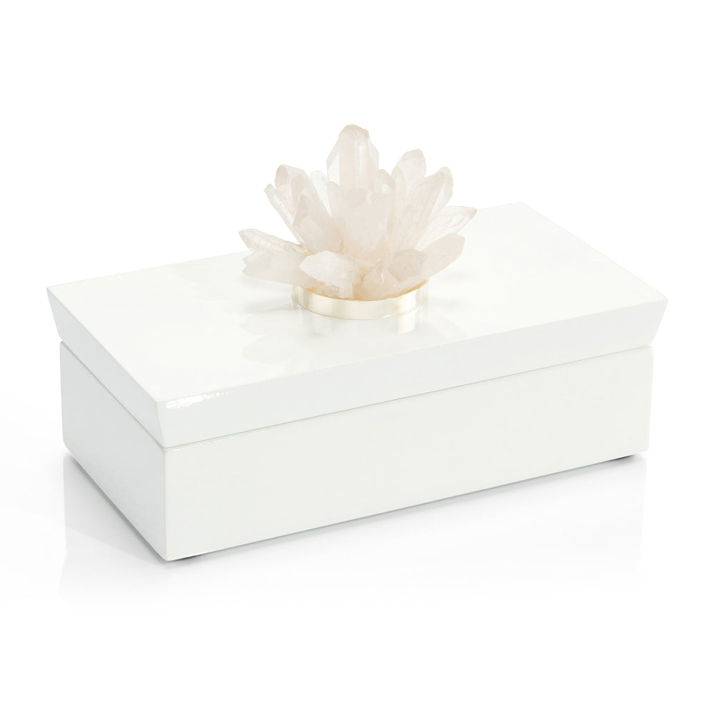 Long White Box With Stone, Quartz | John-Richard - JRA-10675