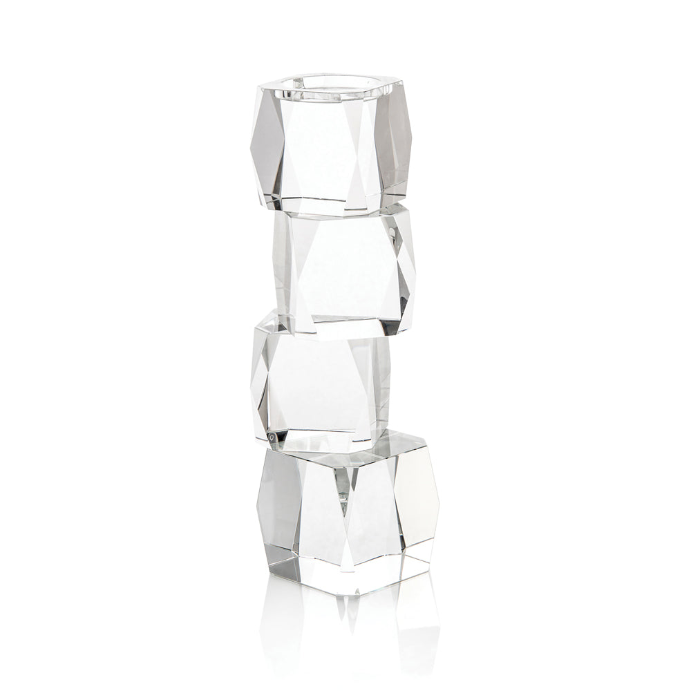 Crystal Cubist Candleholder | John-Richard - JRA-11238