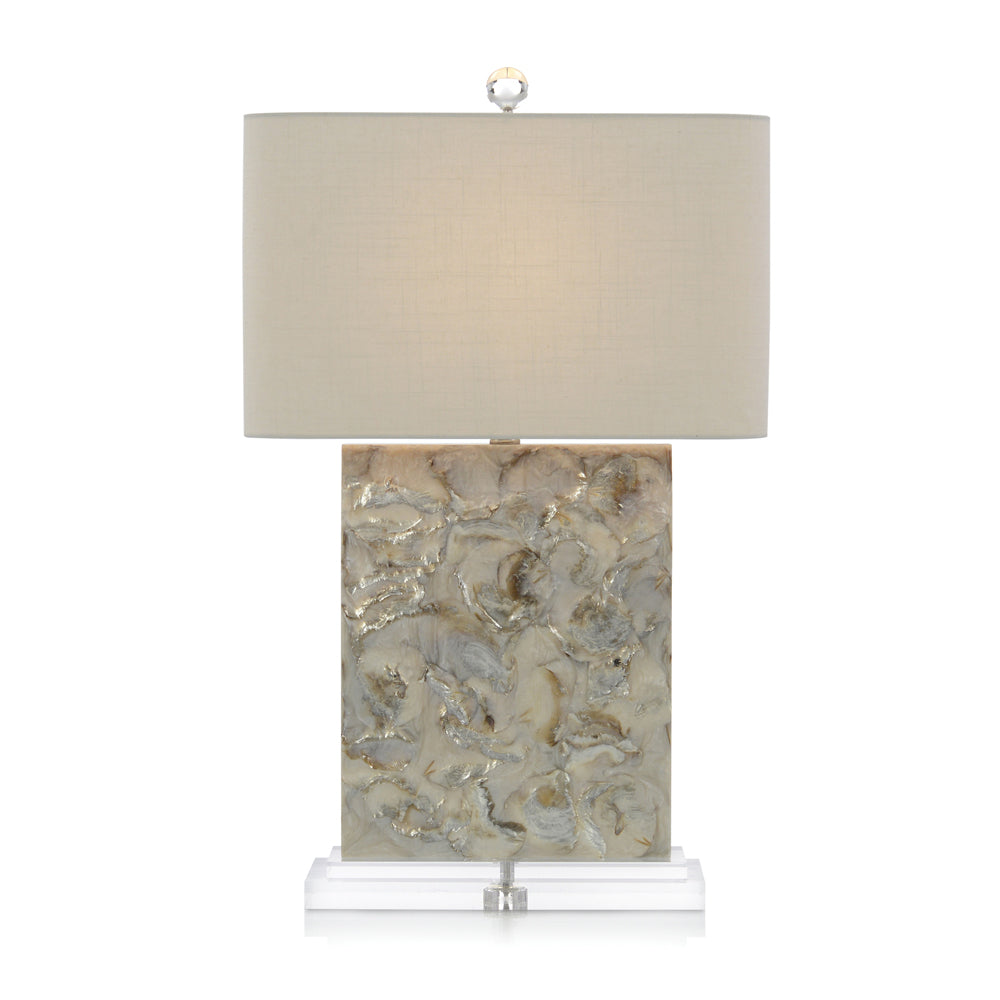 Creamy White and Sultry Grey Table Lamp | John-Richard - JRL-10215
