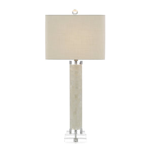 White Calcite and Quartz Table Lamp | John-Richard - JRL-10217