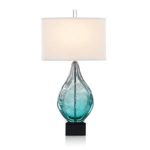 Light Azure Art Glass Table Lamp | John-Richard - JRL-10227