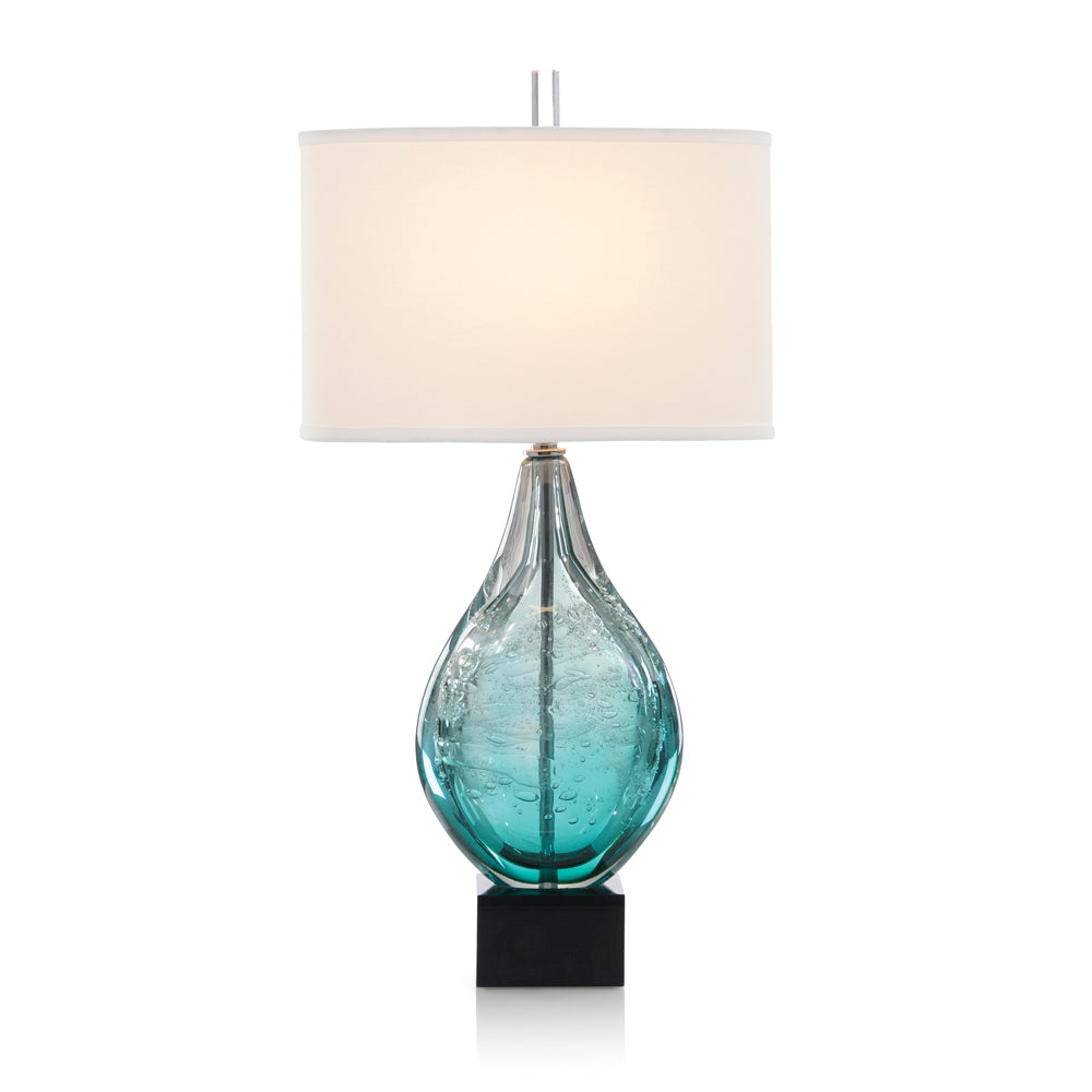 Light Azure Art Glass Table Lamp | John-Richard - JRL-10227