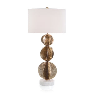 Three Flowing Wave Spheres Brass Table Lamp | John-Richard - JRL-10320