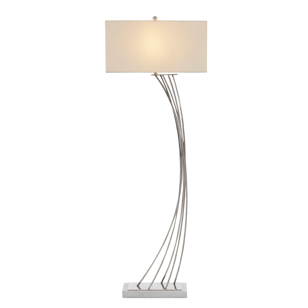 Cambered Nickel Floor Lamp | John-Richard - JRL-10364
