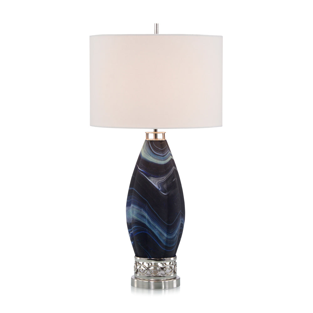 Navy Blue Northern Lights Table Lamp | John-Richard - JRL-10370