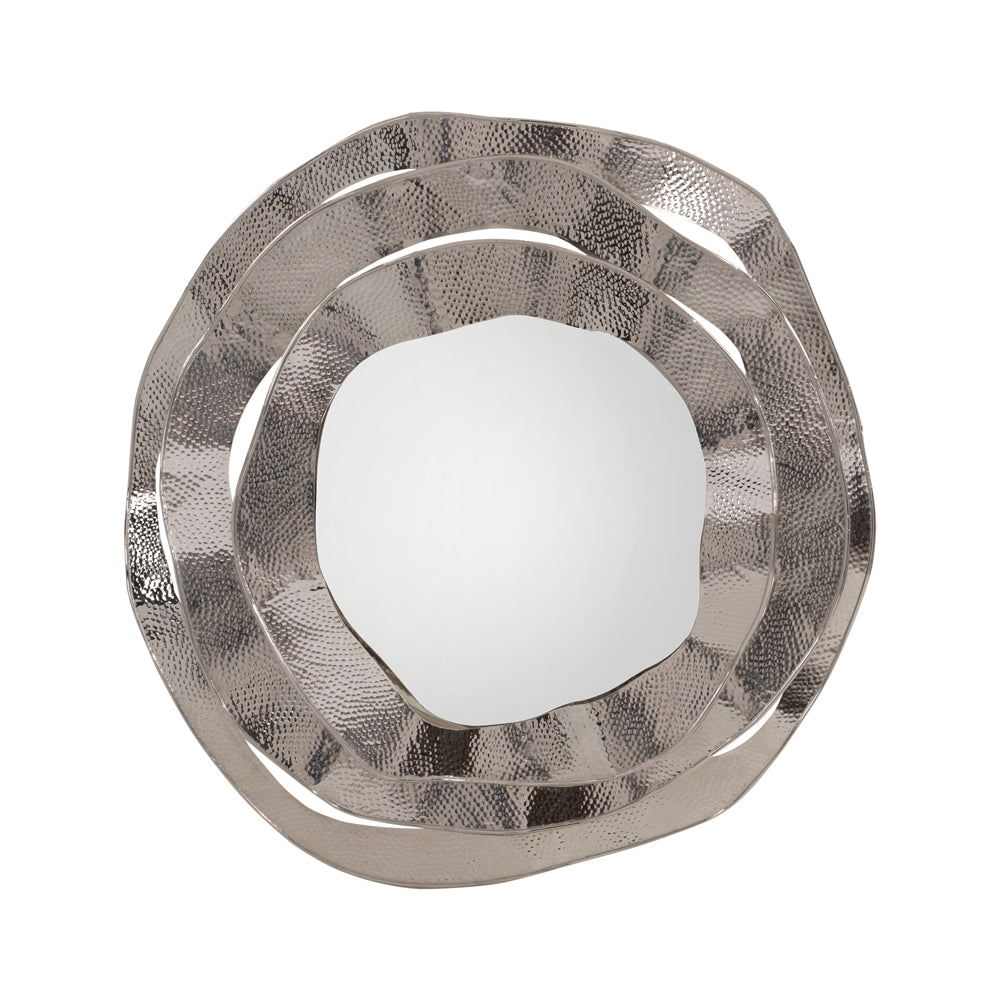 Ripple Frame Mirror In Nickel | John Richard - JRM-1141