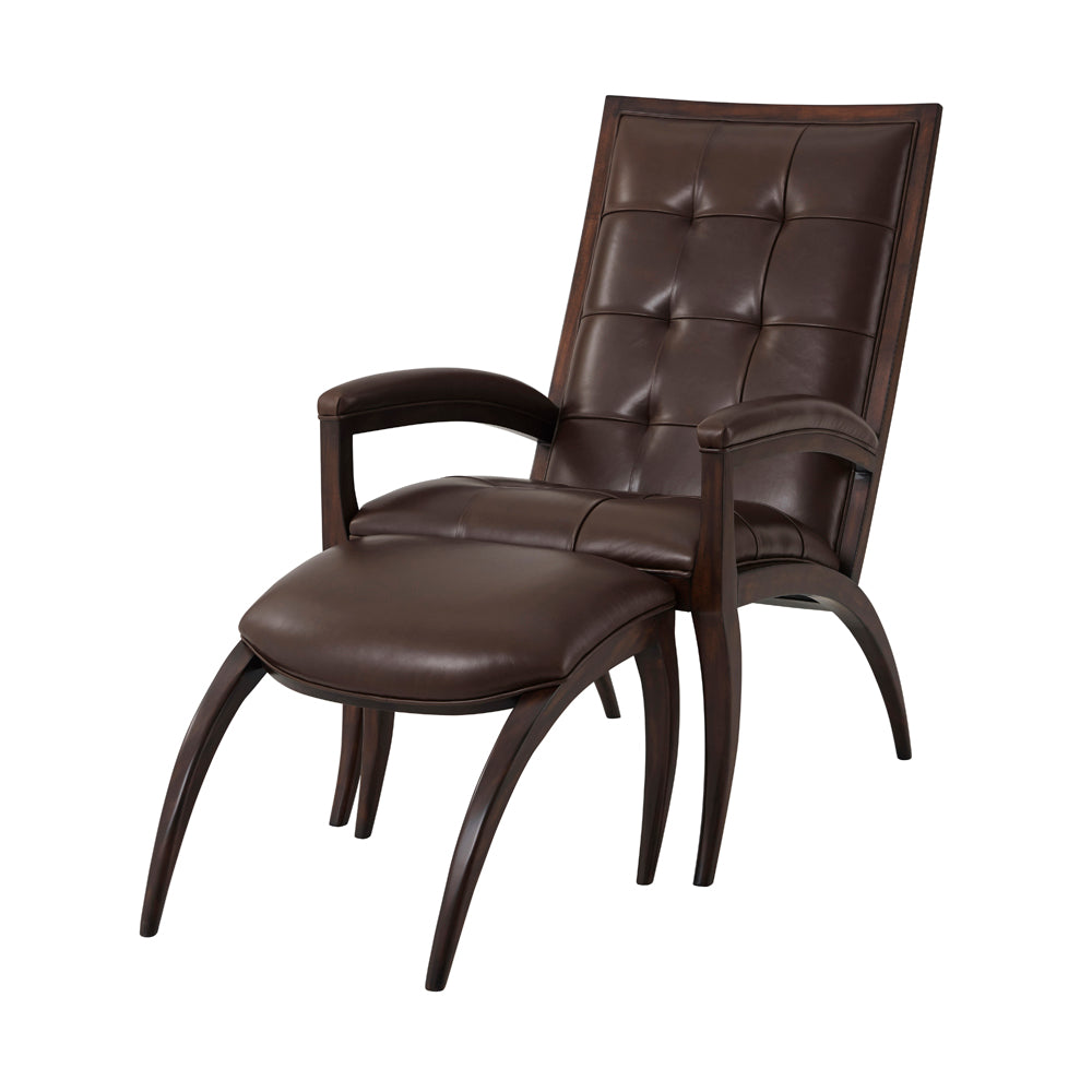 Arc Chair & Ottoman | Theodore Alexander - KENO4108.2AHP