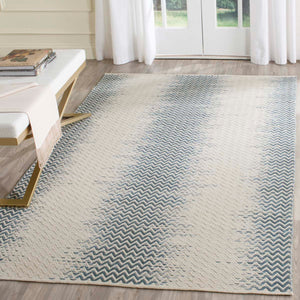 Safavieh Klc-Cotton Kilim Rug Collection KLC121A - Blue / Ivory