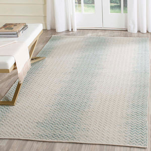 Safavieh Klc-Cotton Kilim Rug Collection KLC121D - Light Green / Ivory