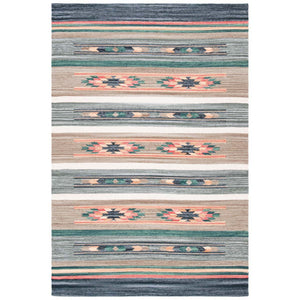 Safavieh Cotton Kilim Rug Collection KLC301F - Grey / Olive