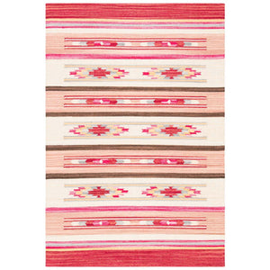 Safavieh Cotton Kilim Rug Collection KLC301Q - Red / Ivory