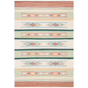 Safavieh Cotton Kilim Rug Collection KLC301T - Brown / Ivory