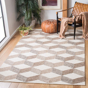 Safavieh Kilim Rug Collection KLM154B - Ivory / Brown