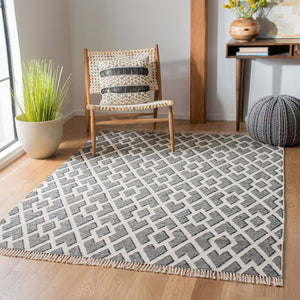 Safavieh Kilim Rug Collection KLM520A - Black / Cream