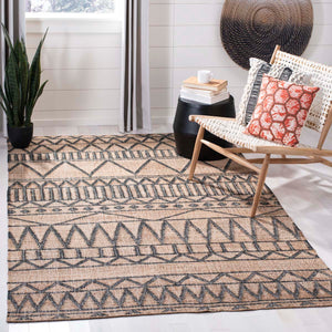 Safavieh Kilim Rug Collection KLM752A - Natural / Charcoal