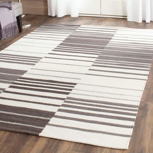 Safavieh Kilim Rug Collection KLM953B - Dark Brown / Ivory