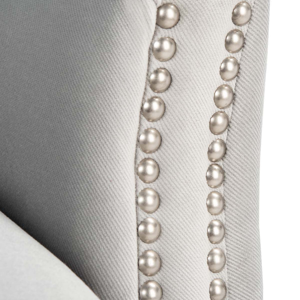 Safavieh Couture Leona Tufted Recliner - Light Grey / Espresso