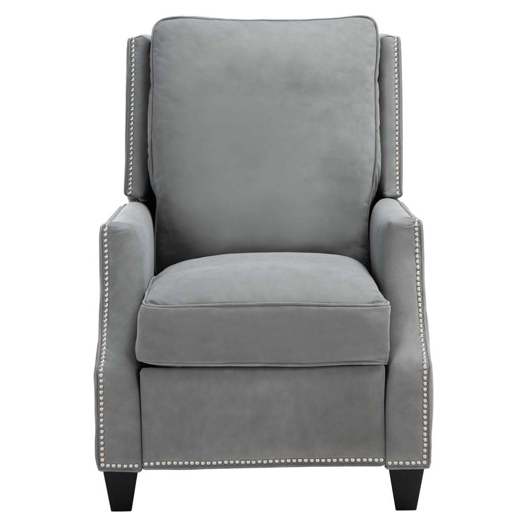 Safavieh Couture Thoreau Leather Recliner - Grey / Natural