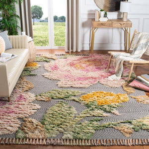 Safavieh Kenya Rug Collection KNY803U - Pink / Dark Grey