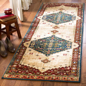Safavieh Kashan Rug Collection KSN300A - Blue / Red