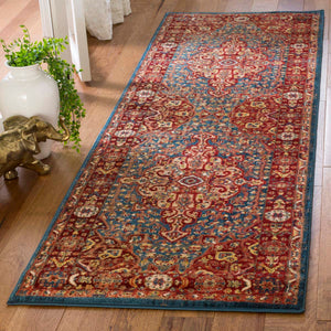 Safavieh Kashan Rug Collection KSN305A - Blue / Red