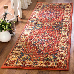 Safavieh Kashan Rug Collection KSN305L - Red / Ivory