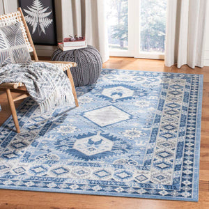 Safavieh Kazak 100 Rug Collection KZK119D - Blue / Creme