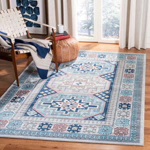 Safavieh Kazak 100 Rug Collection KZK120G - Grey / Blue