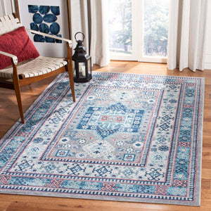 Safavieh Kazak 100 Rug Collection KZK122G - Grey / Blue