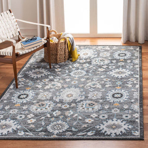 Safavieh Liberty 700 Rug Collection LIB743H - Dark Grey / Ivory
